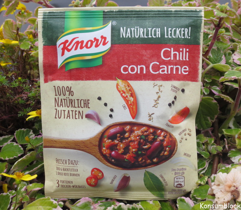 Konsumblock Mein Chili con Carne Natürlich lecker mit Knorr
