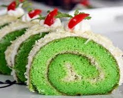 cara membuat kue bolu gulung pandan keju enak (lezat)