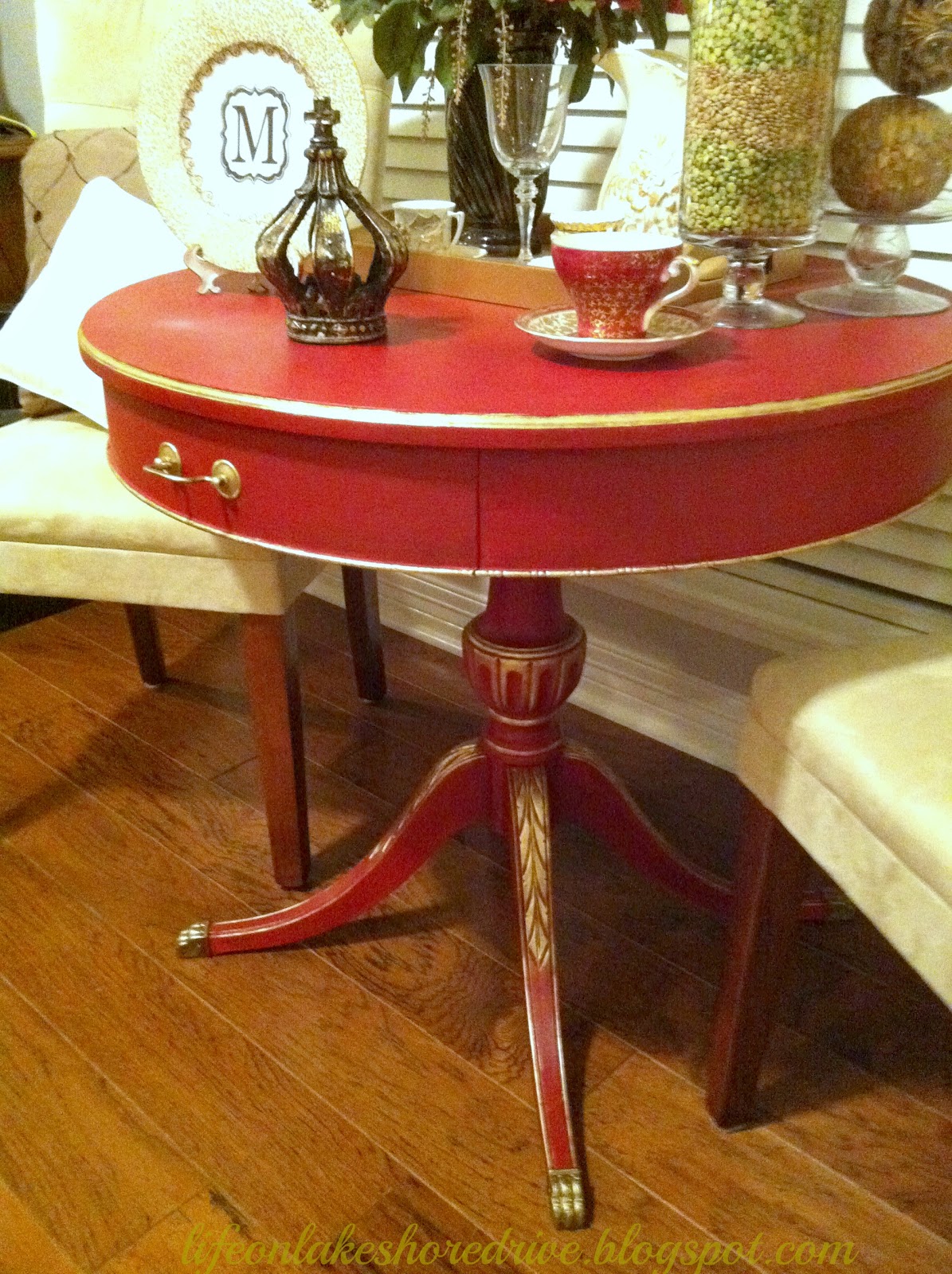 ASCP Emperor's Red Table Makeover Life on Lakeshore Drive