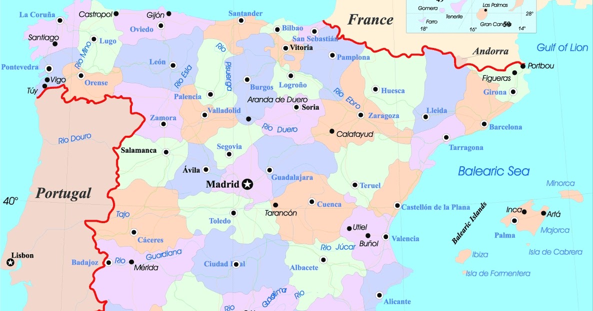 Mapa de España: Mapa de españa