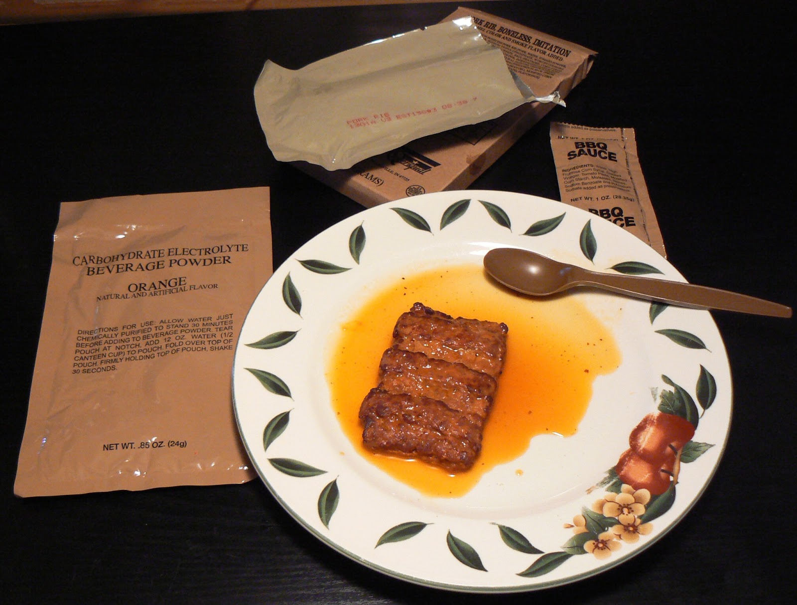 According2Robyn MRE Review Menu 16, Pork Rib