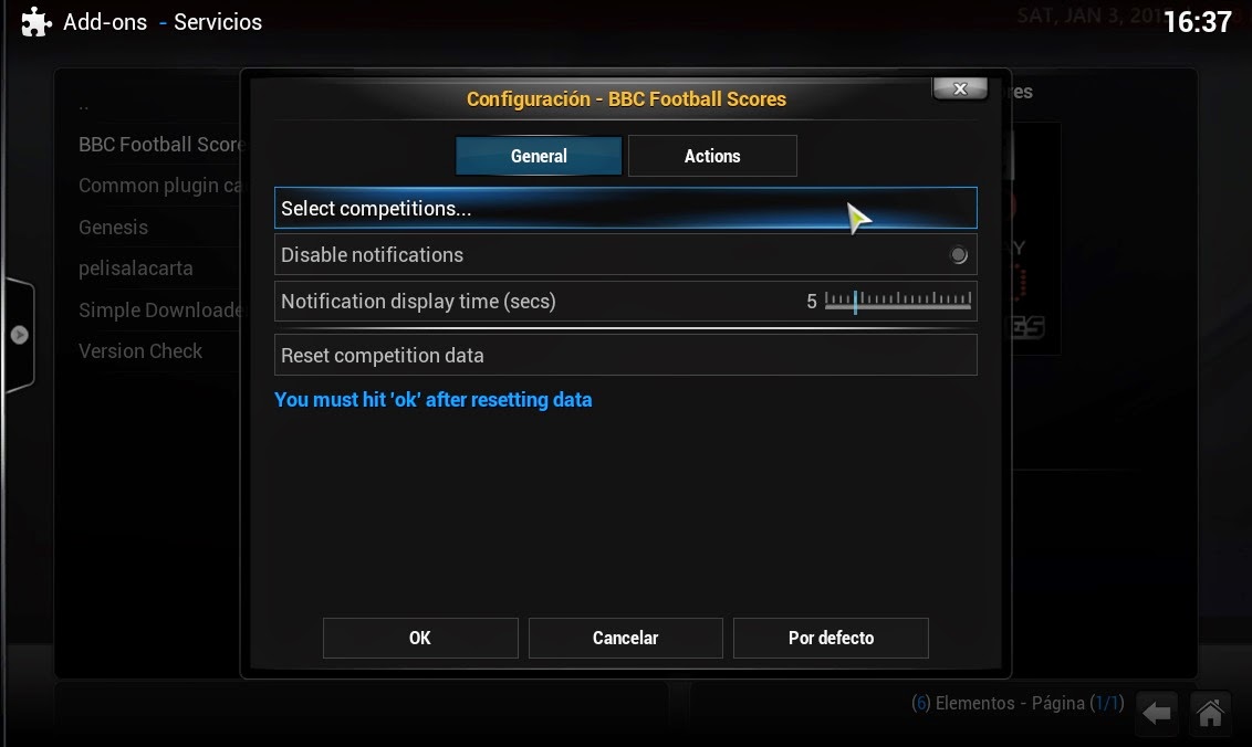 BBC Live Football Scores - PLUGINSXBMC