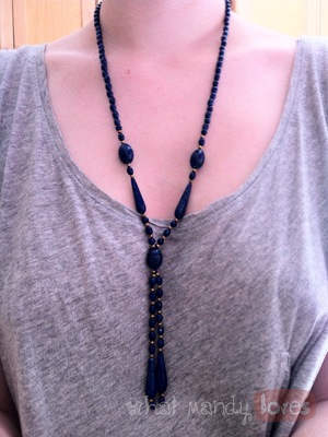 Lovely Find & Treasure: Marbled Blue Necklace via www.whatmandyloves.com