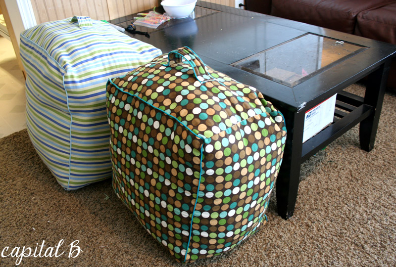 Capital B Simple Square Bean Bags