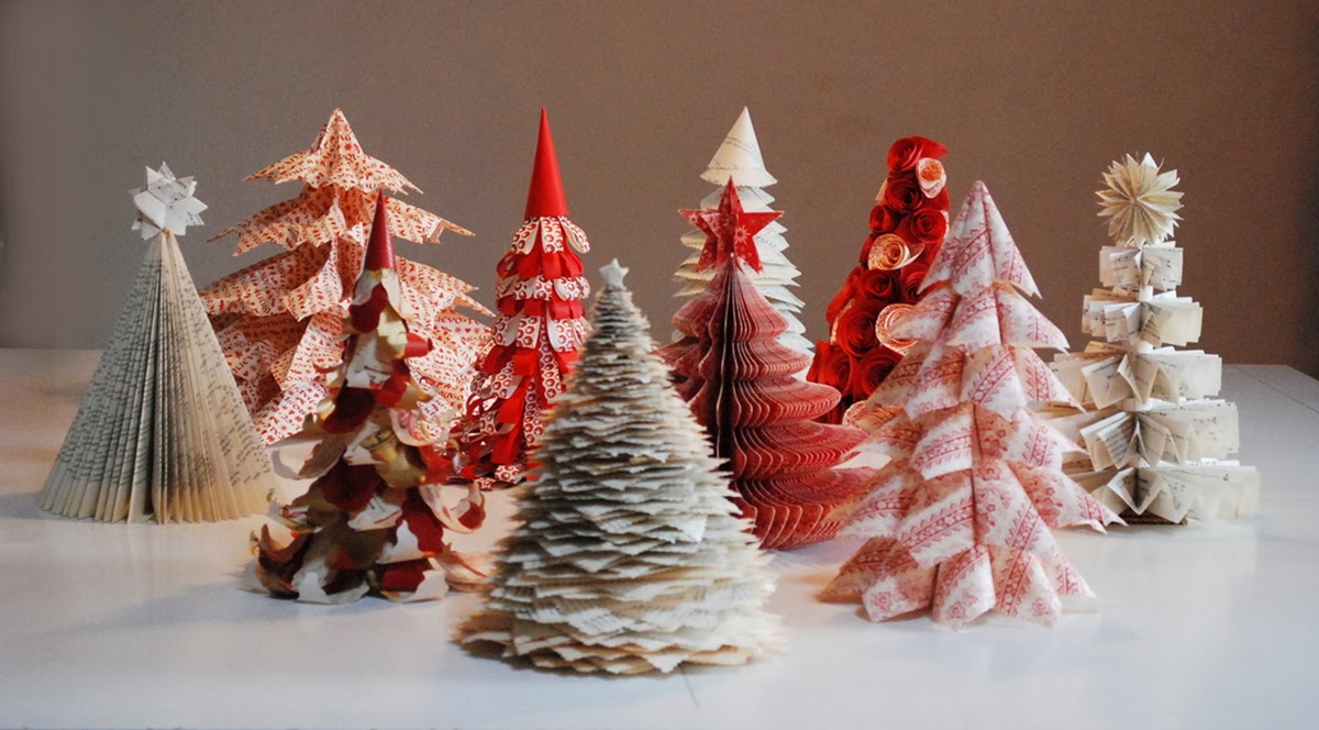 Albero Di Natale Di Carta Origami.Incartesimi Tutorial Albero Di Natale Con Vecchi Libri