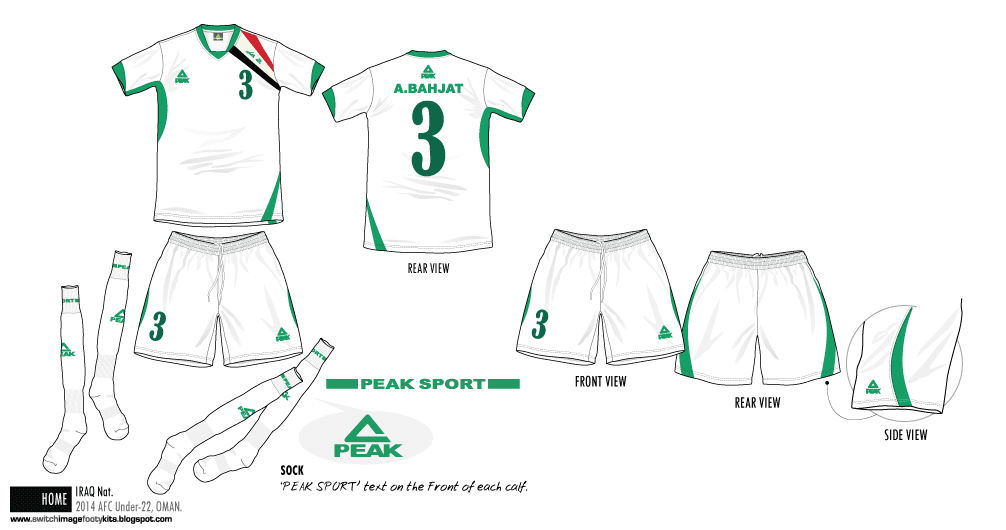 Iraq U-22 AFC 2014 team kits