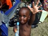 Haitian toddler in the days after the quake