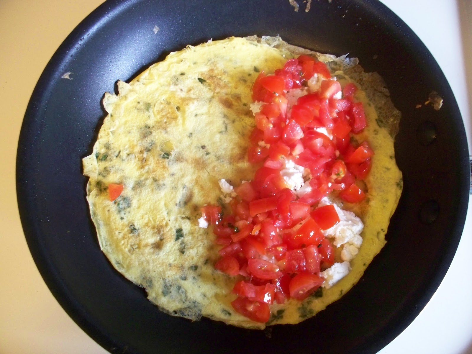 Fit and Lovin' it Tomato Omelet with Goat Cheese and Herbs