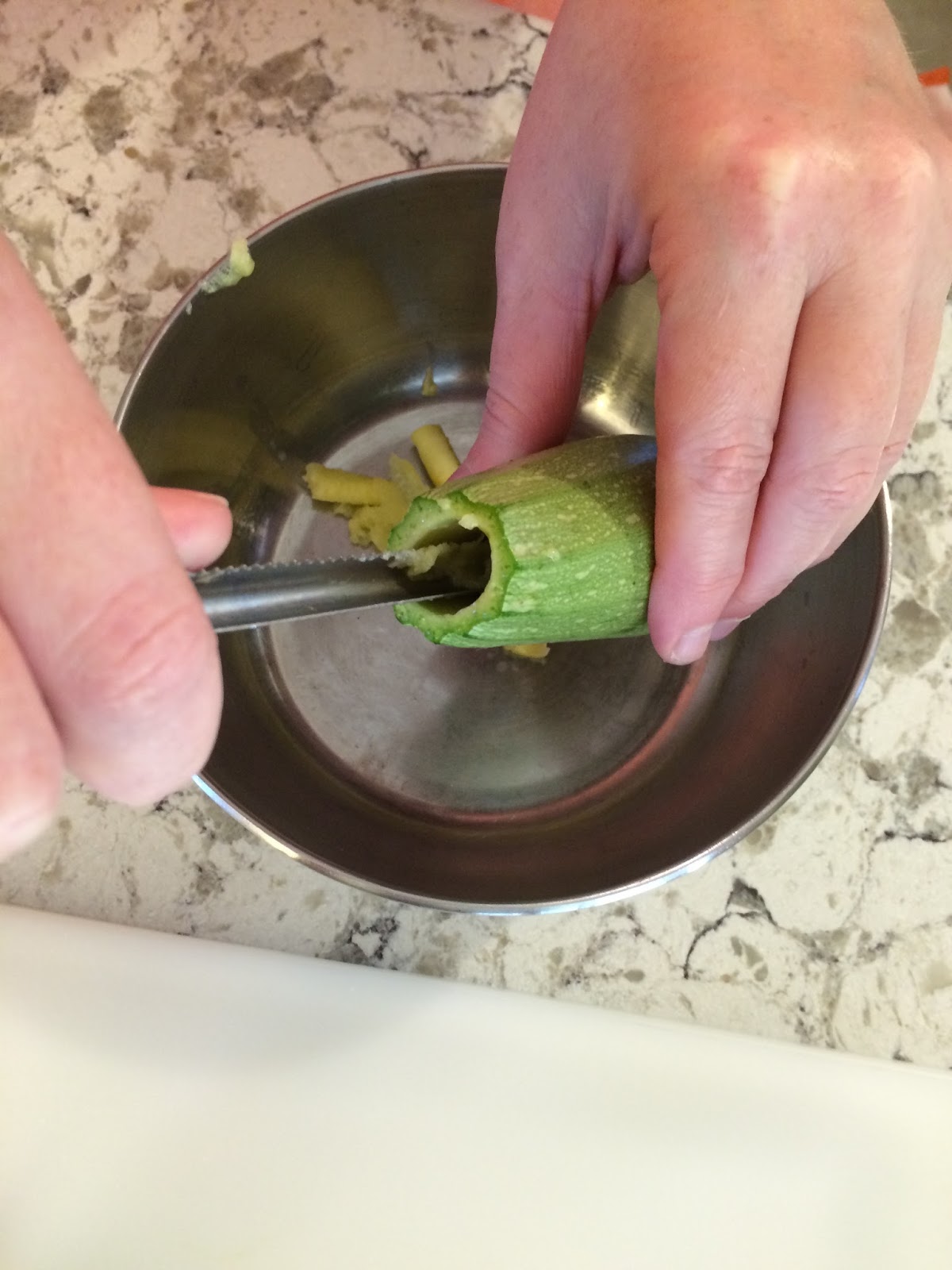 Cali's Cuisine Tutorial How to Core Zucchini for Stuffing