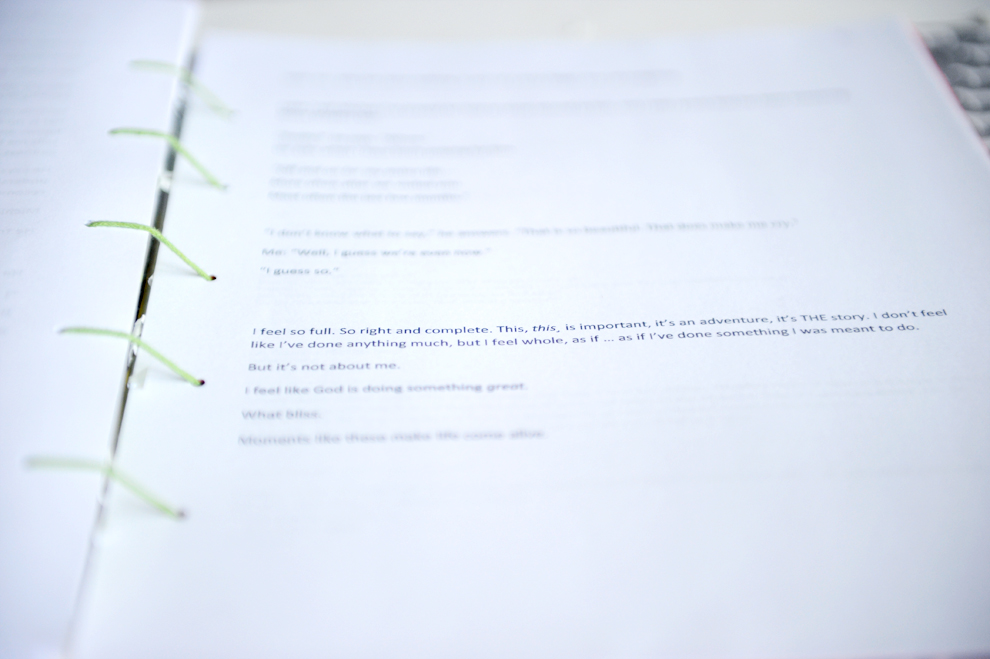 Paper Raindrops Finished art journal & book binding DIY!