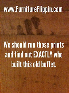 The Buffet Maker Left His Mark - Featured On Furniture Flippin'