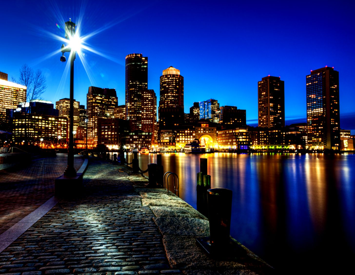 Boston Skyline at Night Boston Skyline at Night