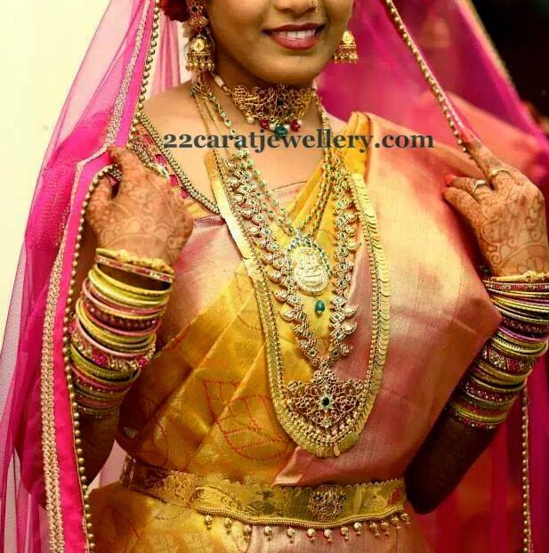 Bride in Mango Haram and Choker Jewellery Designs