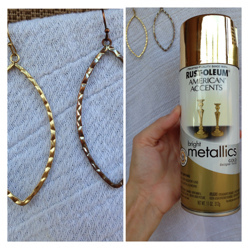 Mimzi Yes, I did spray paint my earrings.