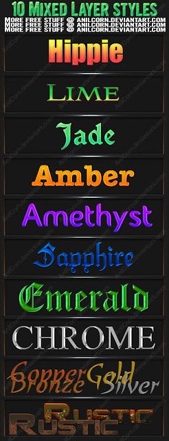 Set de estilos de texto para tu Photoshop