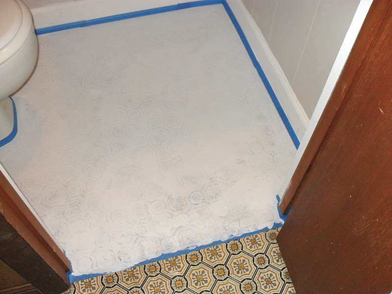 The Remodeled Life Painting a Bathroom Floor