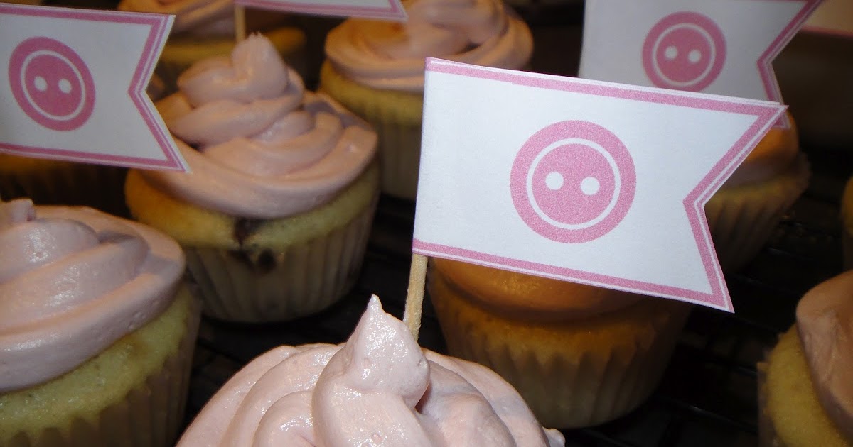 The Cozy Condo Cupcake Flags with Free Template