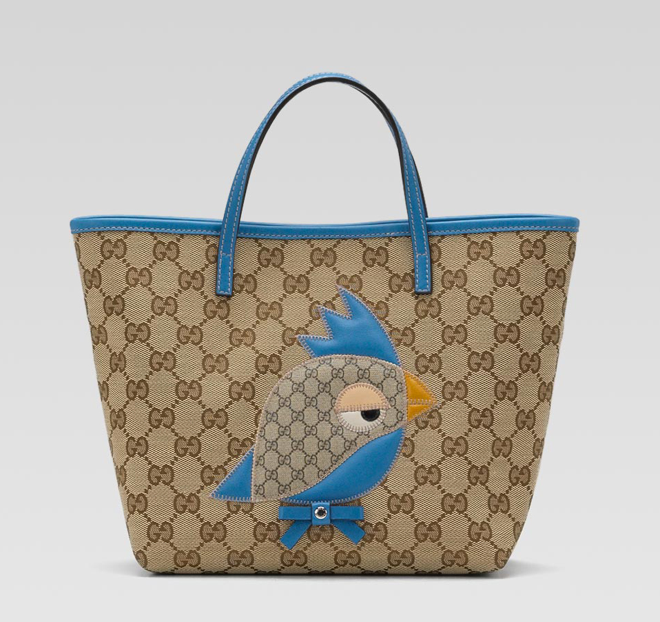 Kiwi's Angels Gucci Zoo parrot bag, pen case and keychain