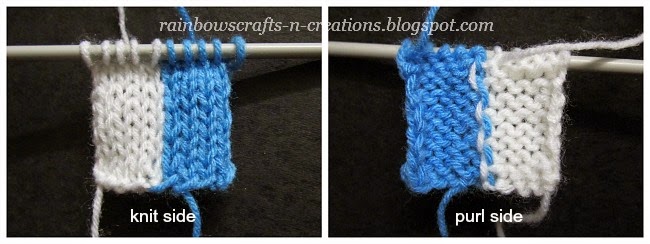 Rainbows Crafts and Creations: Intarsia color change on vertical line or...