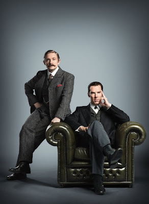 Benedict Cumberbatch and Martin Freeman in Sherlock: The Abominable Bride