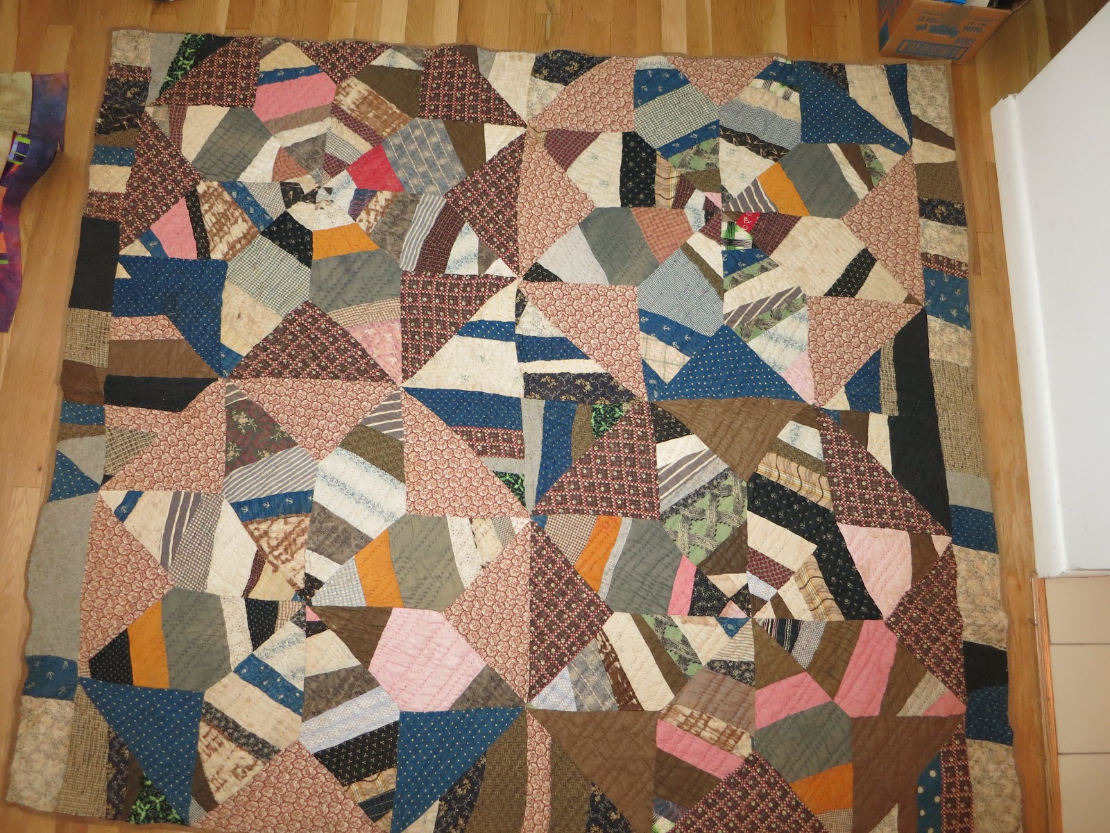 String Thing Along A couple of antique string quilts