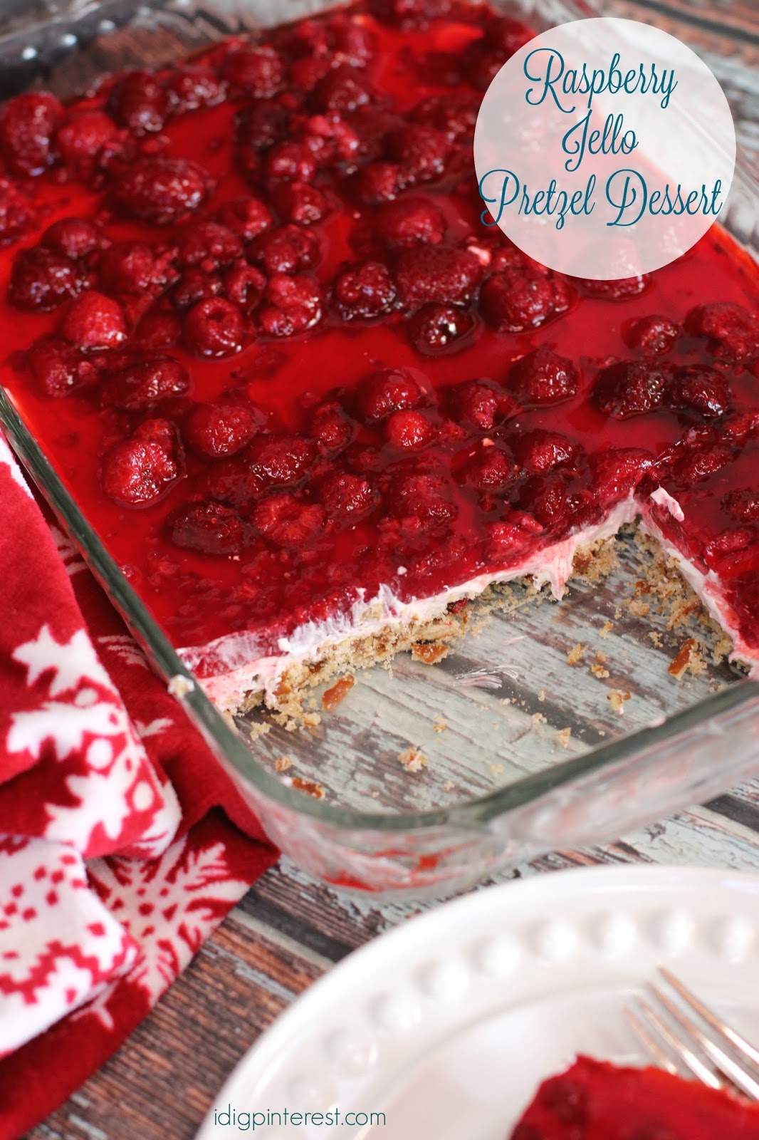 Raspberry Jello Pretzel Dessert I Dig Pinterest