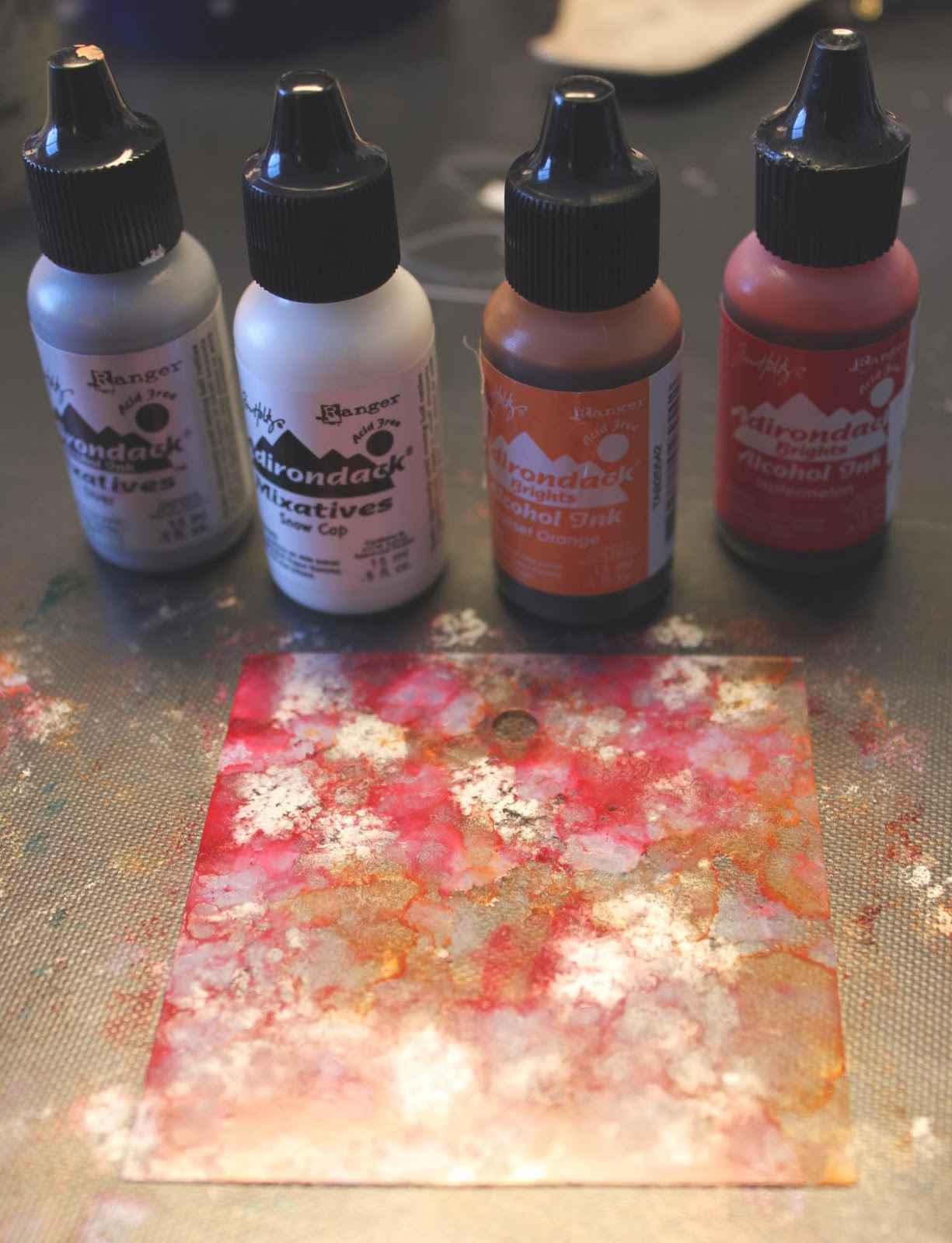 Howsewears Super Fun Alcohol Ink Stencil Techniques