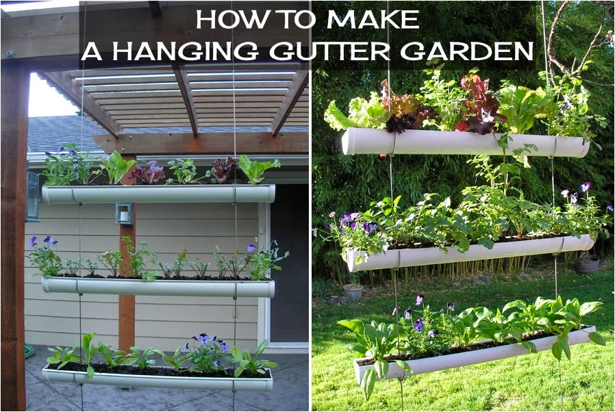 DIY HANGING GUTTER GARDEN DIY Craft Projects