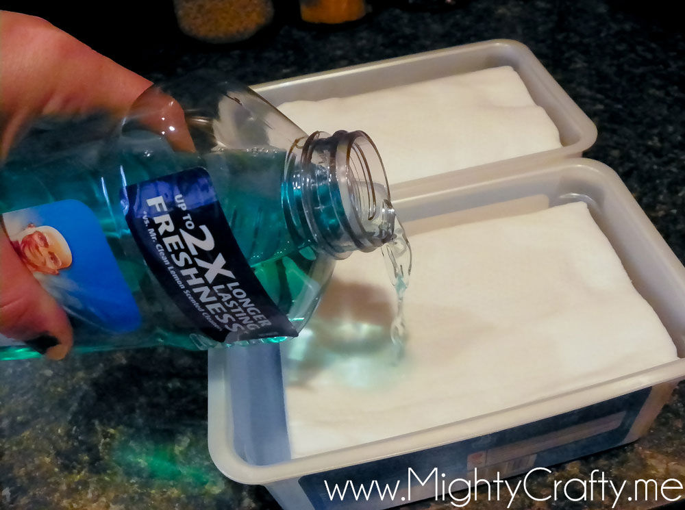 MightyCrafty DIY Cleaning Wipes