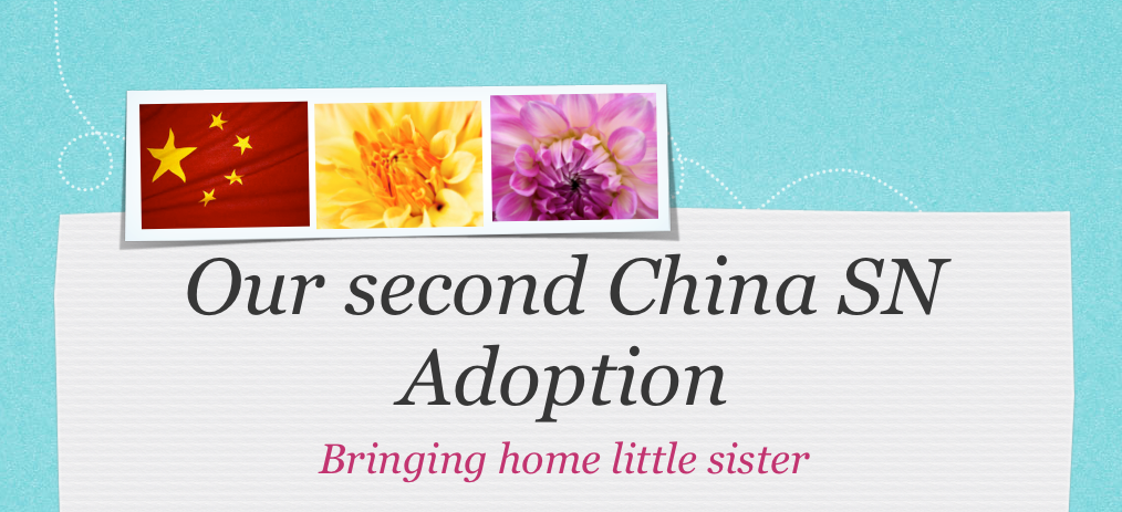 Our second China Special Needs Adoption