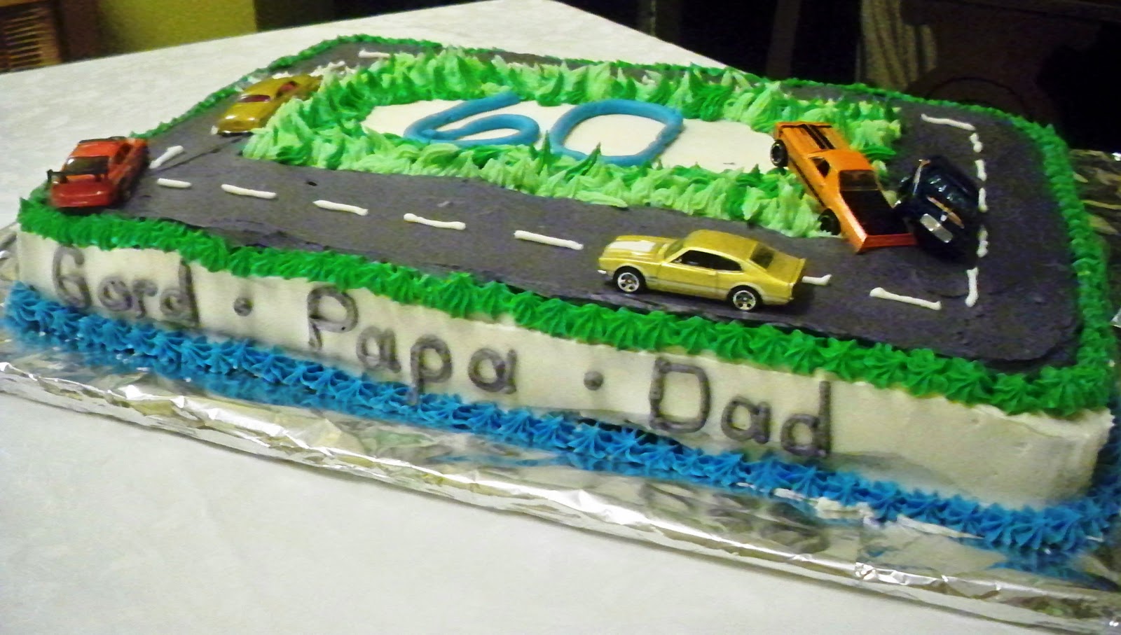 Scrapping is my thing: Dad's 60th birthday cake