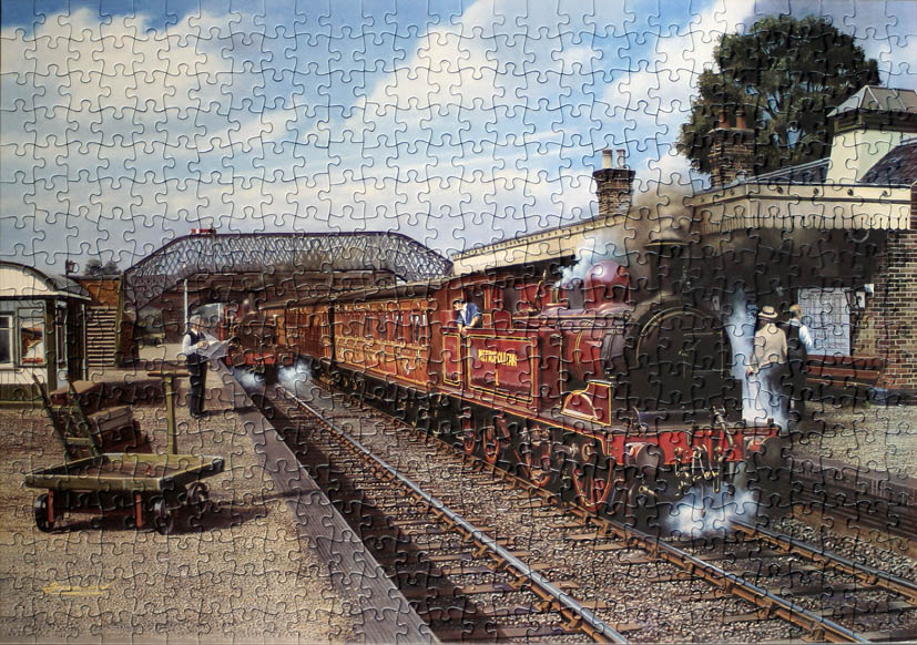 STEAM TRAINS AND JIGSAW PUZZLES Two from Gibsons