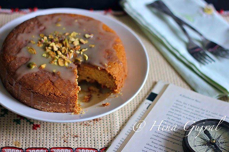 Moist and delicious cardamom spiced eggless semolina cake recipe. Find how to make eggless semolina cake in few simple steps