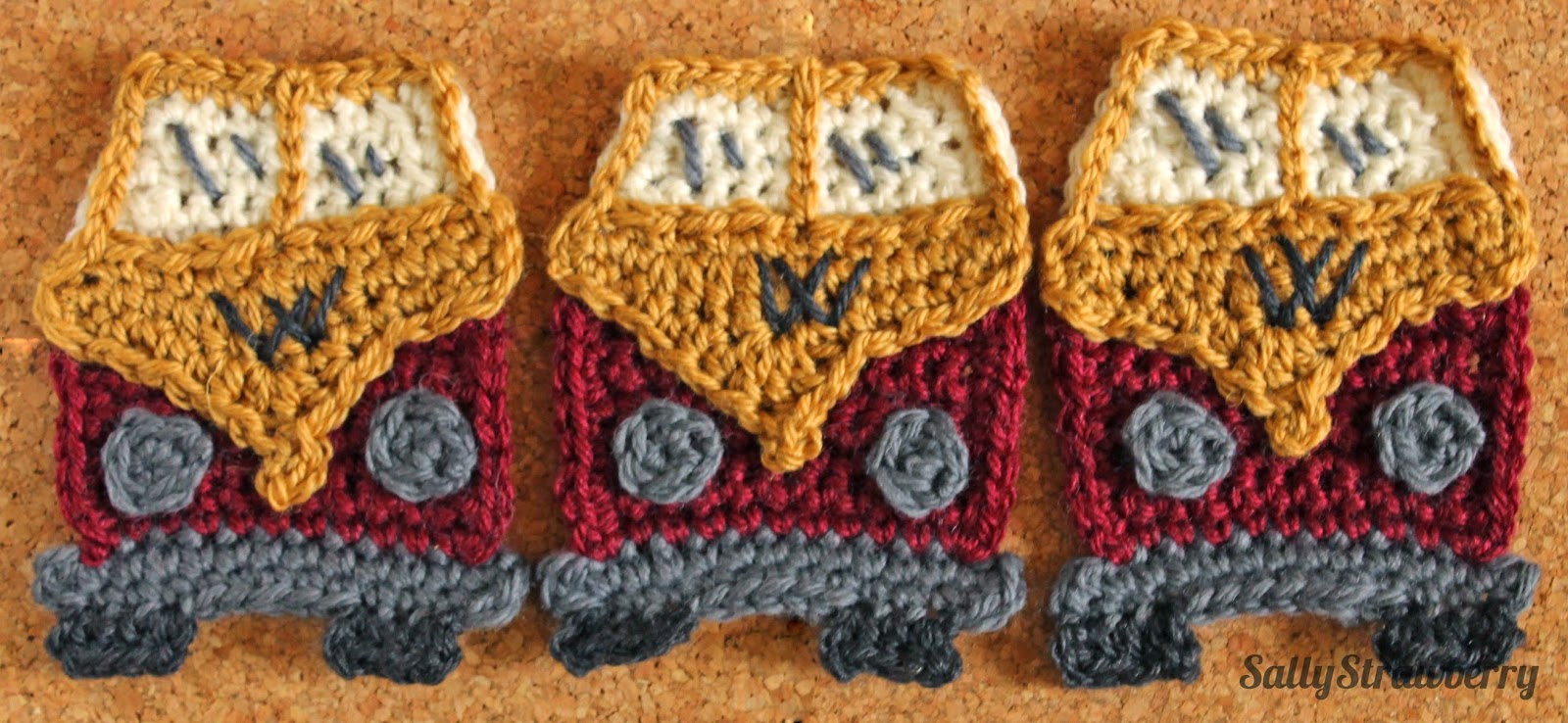 Crochet campervan bunting