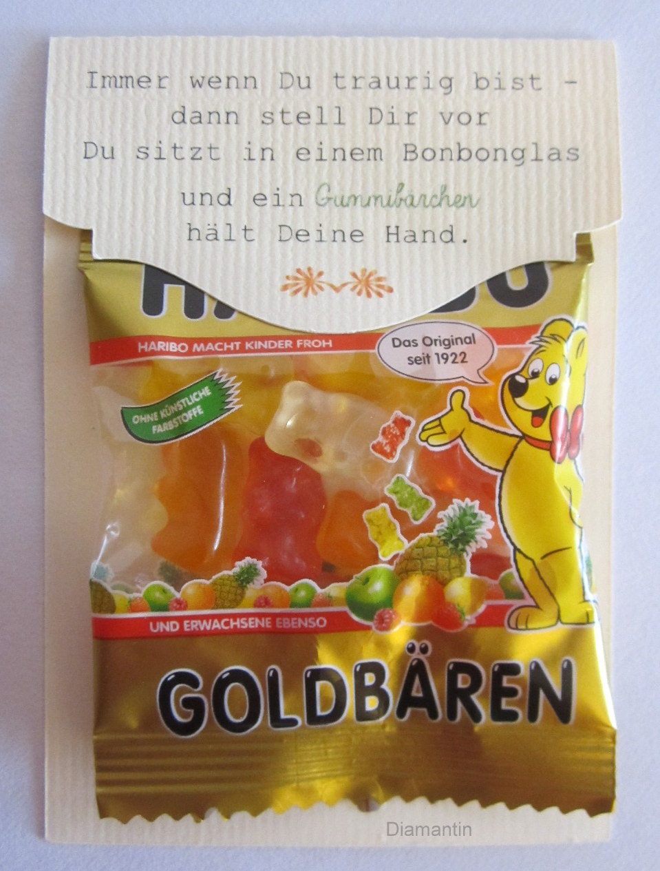 Diamantin´s Hobbywelt Gummibärchenverpackung