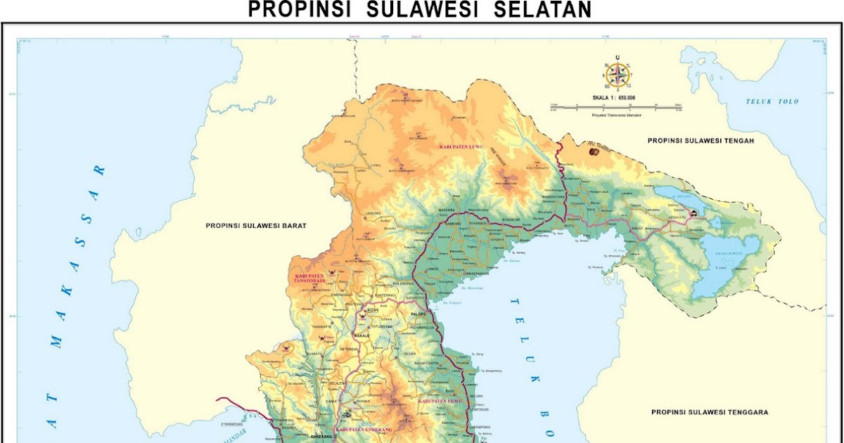 Peta Provinsi Sulawesi Selatan (Sulsel)