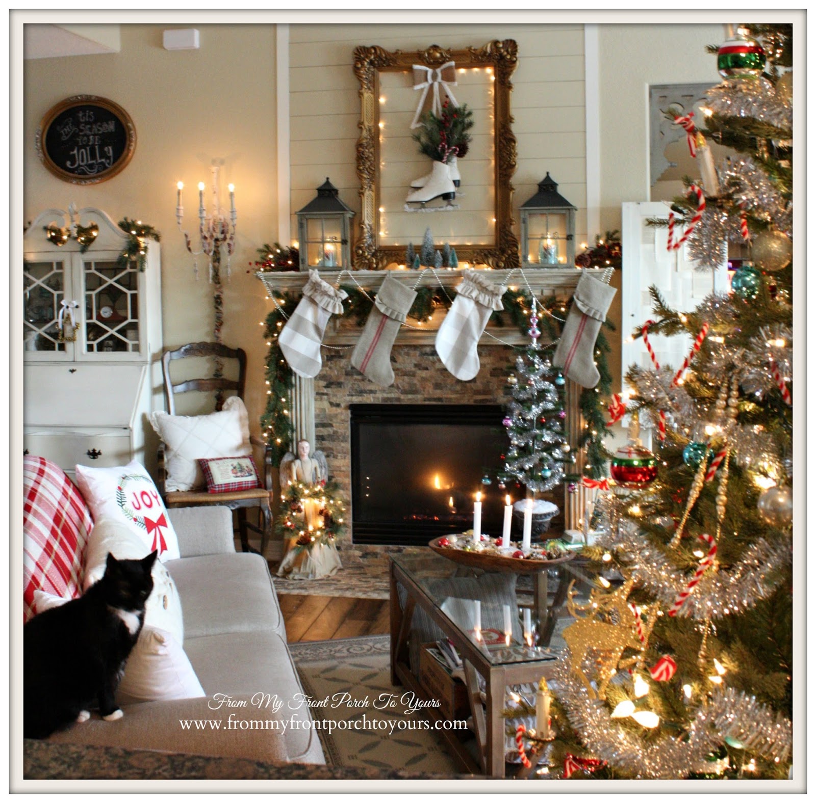 From My Front Porch To Yours Farmhouse Vintage Christmas Living Room