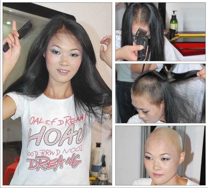 Bald Short Hair Girls Shave Your Long Hair