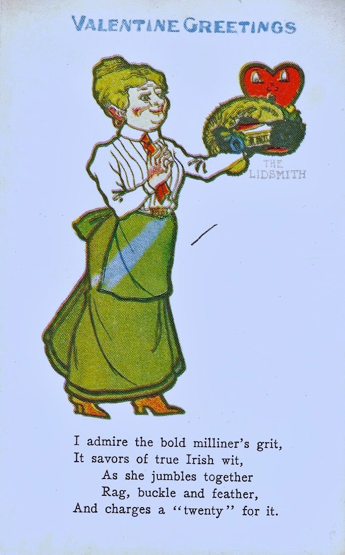 Nothing But Limericks The Bold Milliner Vintage Vinegar Valentine