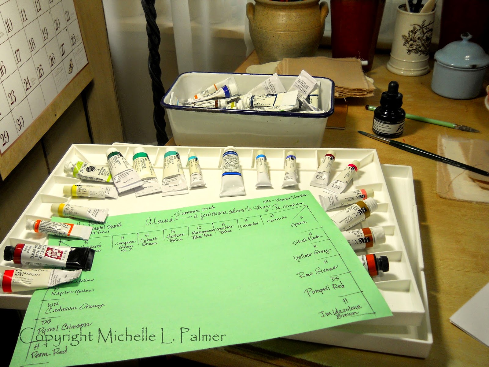 Michelle Palmer Watercolor palette tutorial...