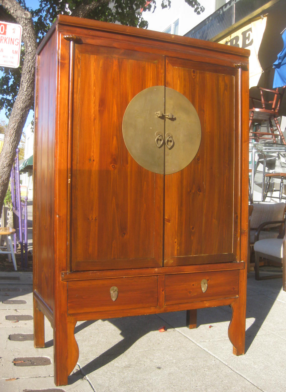 UHURU FURNITURE &amp; COLLECTIBLES: SOLD - Chinese Rustic Armoire - $180