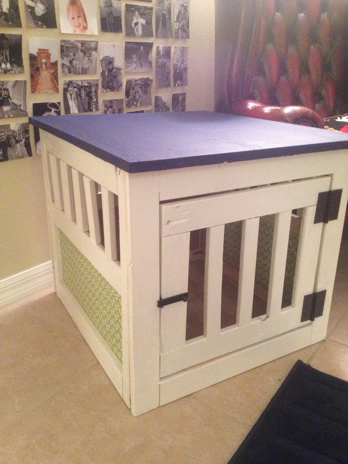 Obviously Homemade End Table Dog Kennel