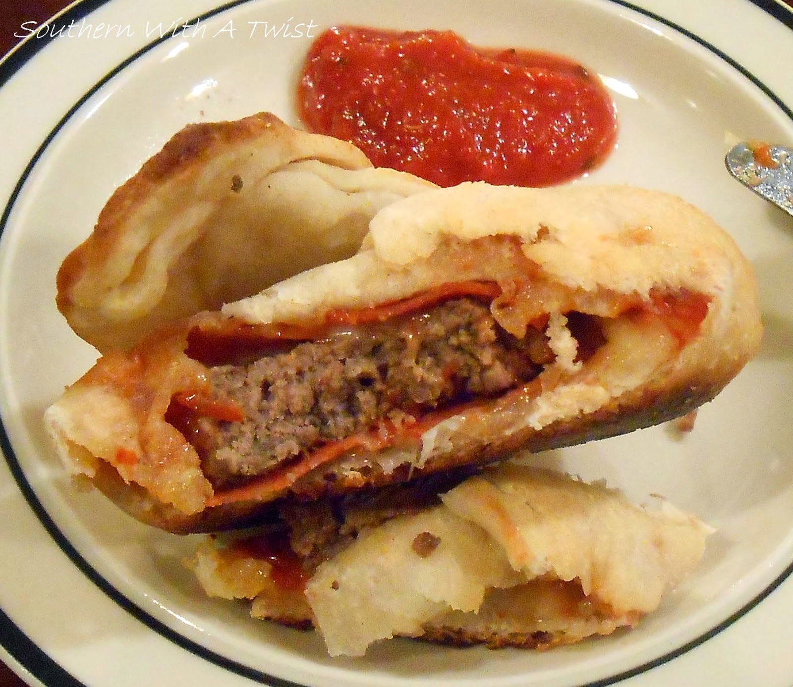 Southern With A Twist Pepperoni Pizza Burger Bombs!