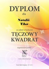 Dyplom za udział w konkursie ''Tęczowy kwadrat''