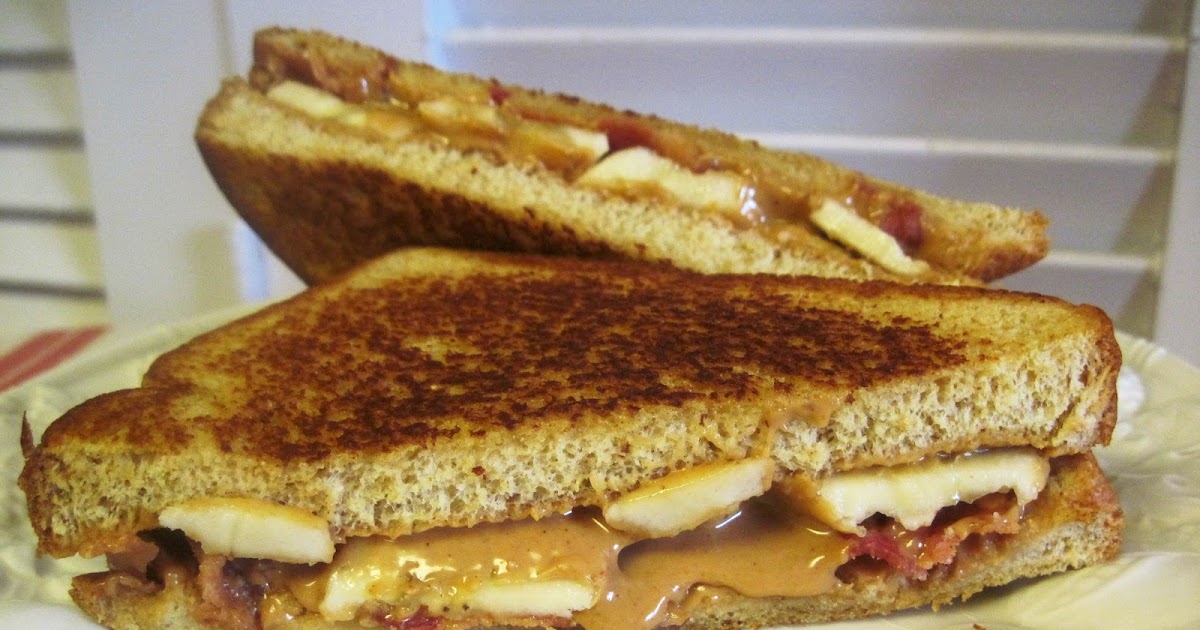 Kitchen Caucus Grilled Peanut Butter, Banana & Bacon Sandwich