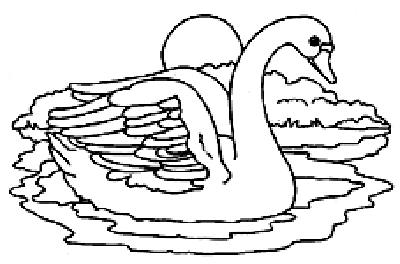 Beautiful Swan Coloring Pages To Girls