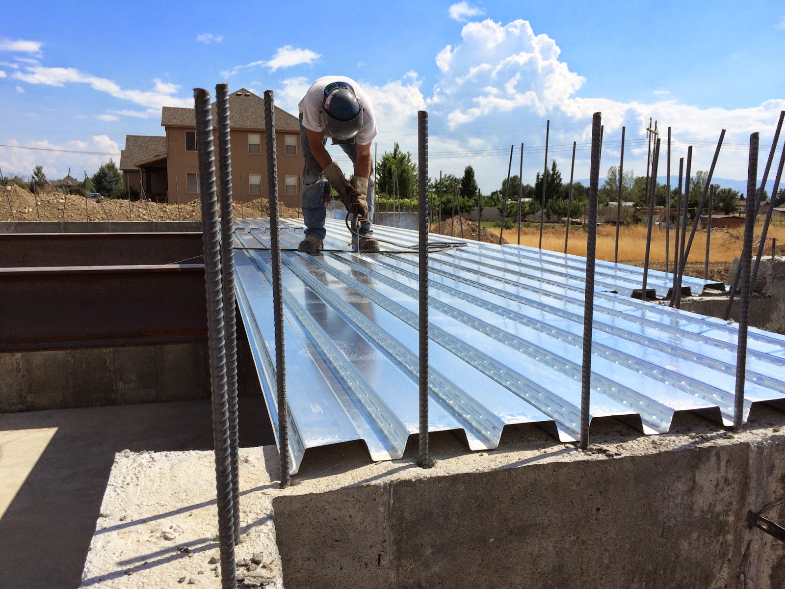 Energy Efficiency House BDeck and Basement Slab Complete