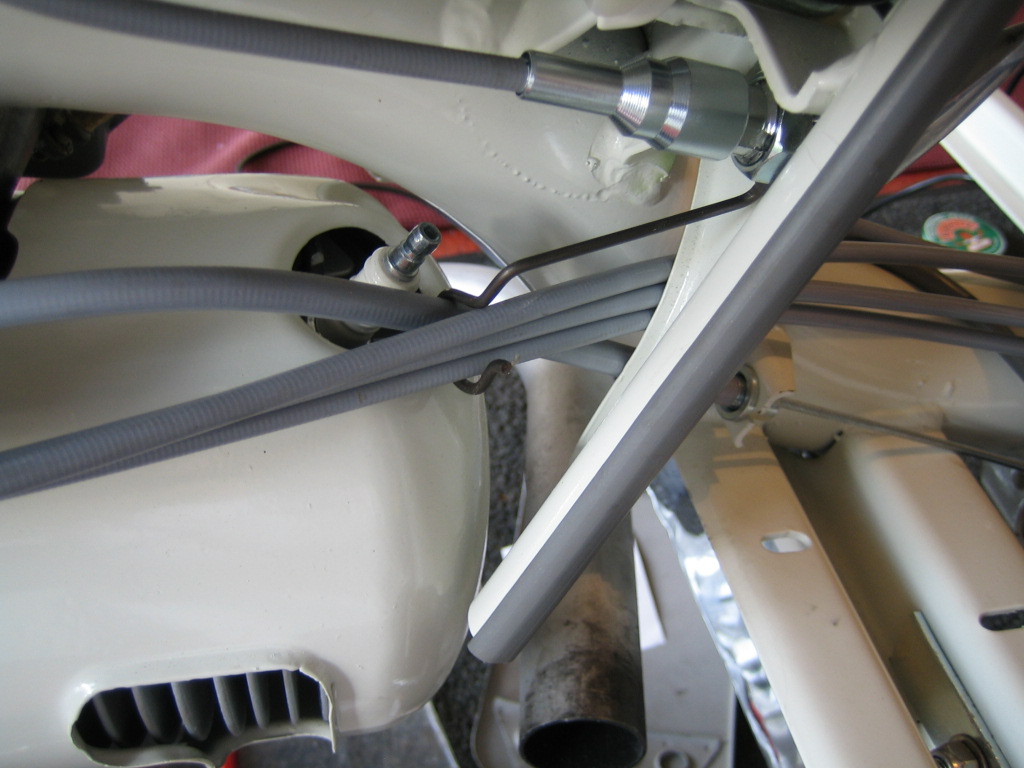 Lambretta Restoration Installing cables. Engine end only