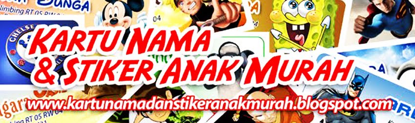 Kartu Nama dan Stiker Anak Murah