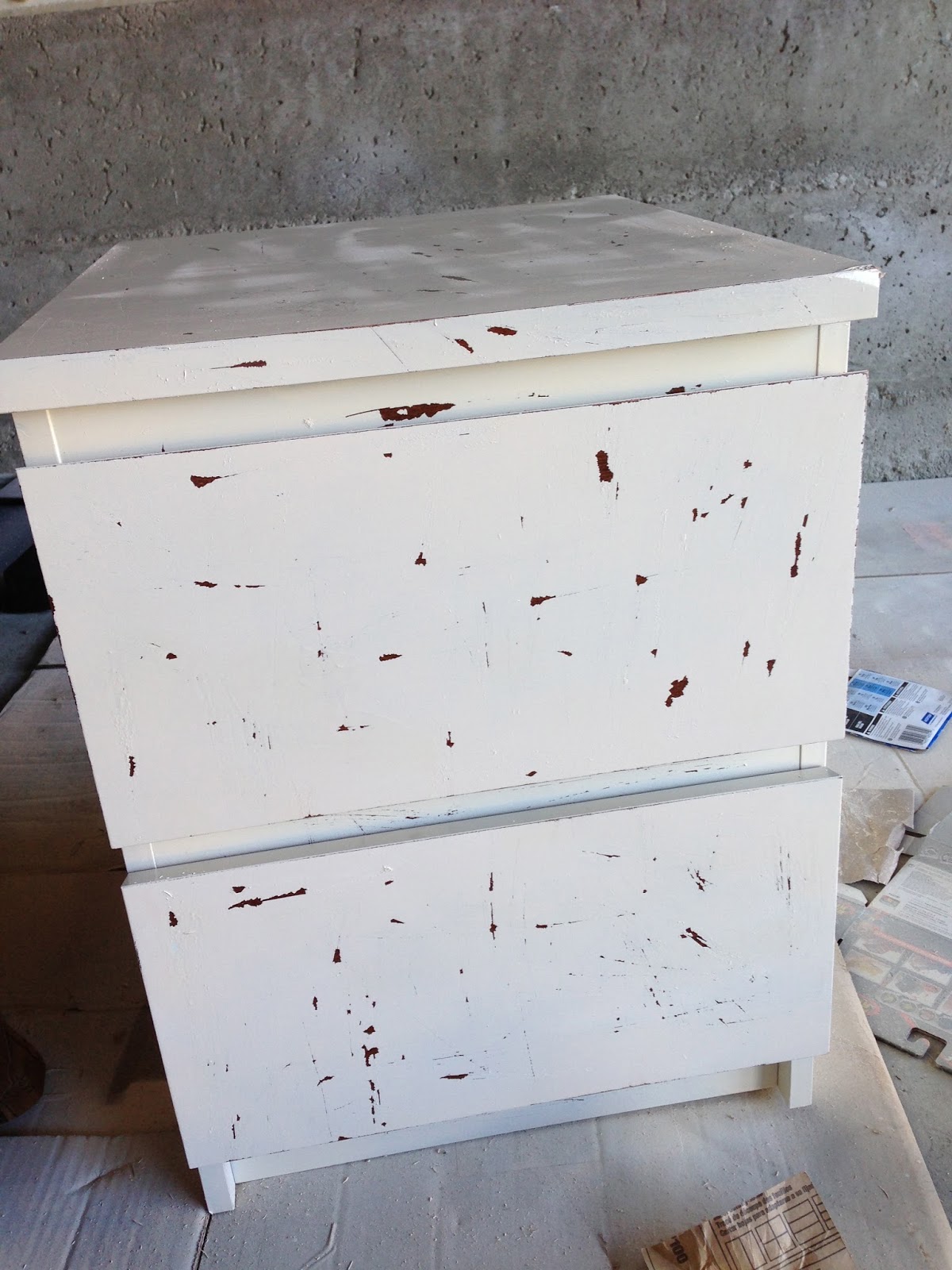 Forever and Always how to antique ikea crap.